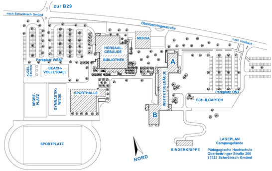 Foto Lageplan der PH Schwäbisch Gmünd Campus Map