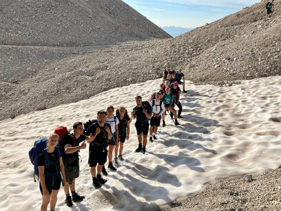 Foto Gruppenbild bei der Zugspitzenbesteigung Foto Gruppenbild bei der Zugspitzenbesteigung