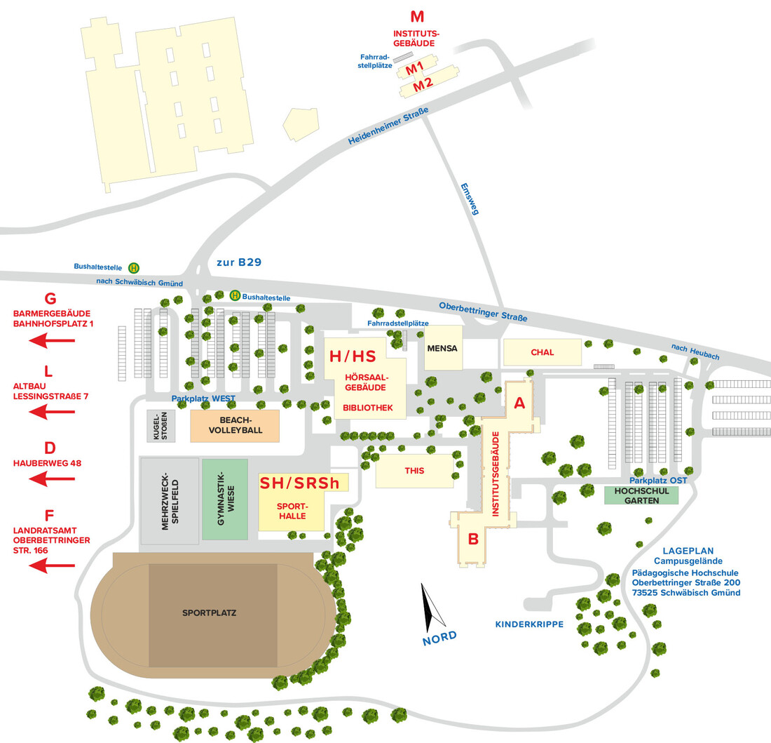 Foto Lageplan vom PH Campus Foto Lageplan vom PH Campus